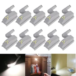 10PCS Auto Sensor LED Inner Hinge Lamp Cabinet Induction Lights Wardrobe Cupboard Light Bedroom Kitchen Door Closet Night Lamp