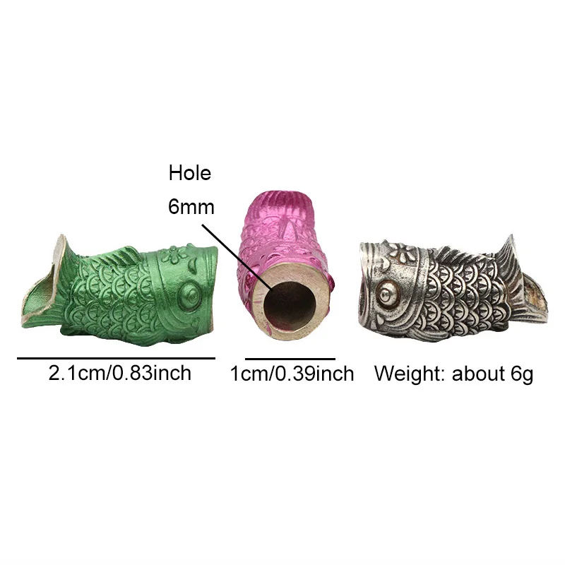 Koinobori Brass Knife Beads Carp Koi Fish EDC Outdoor DIY Paracord Woven Lanyard Pendants Umbrella Rope Bracelets Accessories view 6
