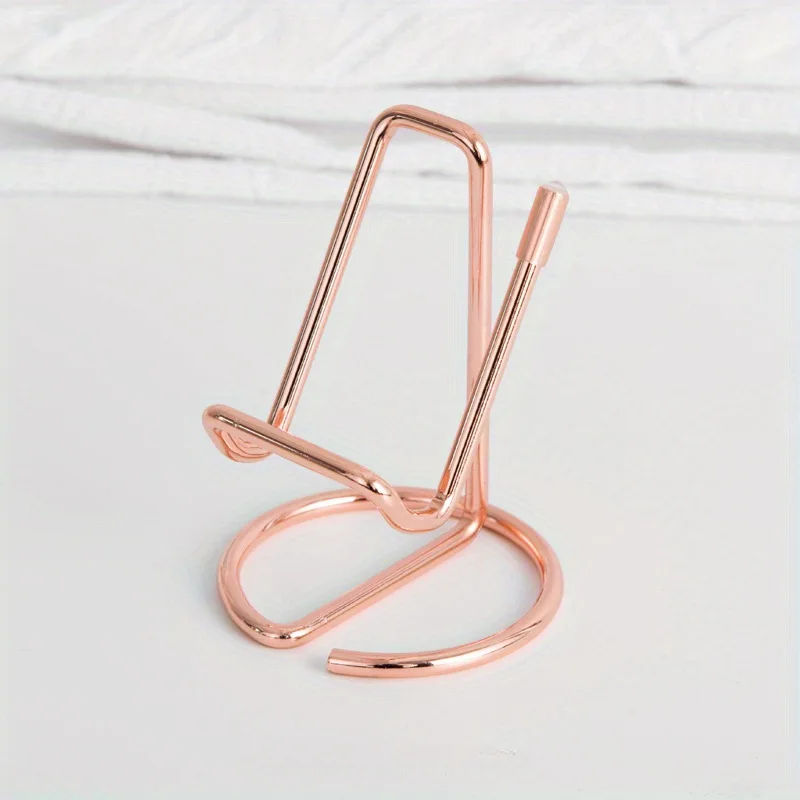 Handyhalter aus Metall, Gold, Roségold, Schwarz, Ständer für Ipad, universelle Schreibtischdekoration, Handy-Zubehör, Telefon, Tablet – Detail 2