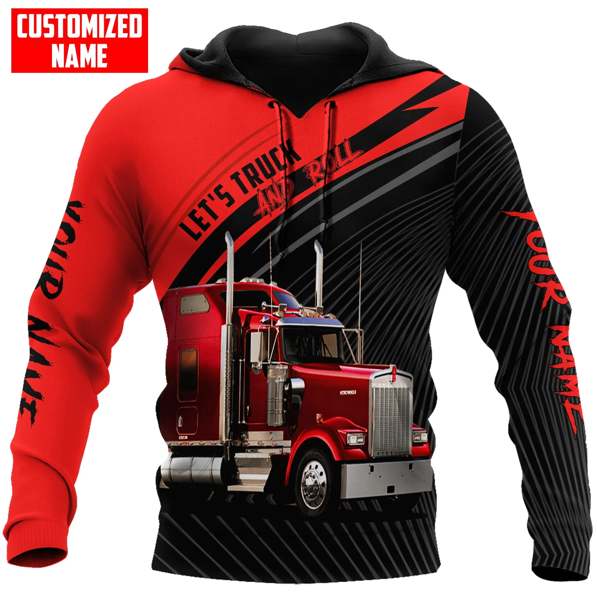 

Customize Name Trucker 3D Printed Men Hoodie Unisex Casual Zip Pullover sudadera hombre Personlized Gift For Trucker ADW64