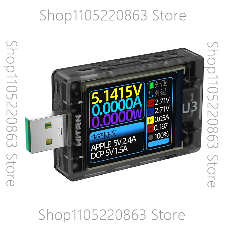 

WITRN U3 tester USB voltage and current meter tester PD3.1 fast charging protocol PPS ripple spectrum