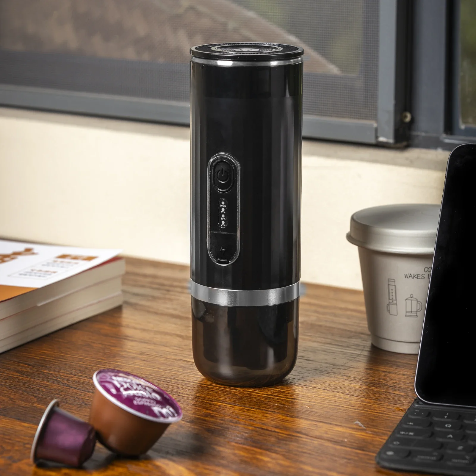 ماكينة صنع القهوة 2024 ماكينة إسبريسو كبسولة محمولة صغيرة كافيتيرا إكسبريسو