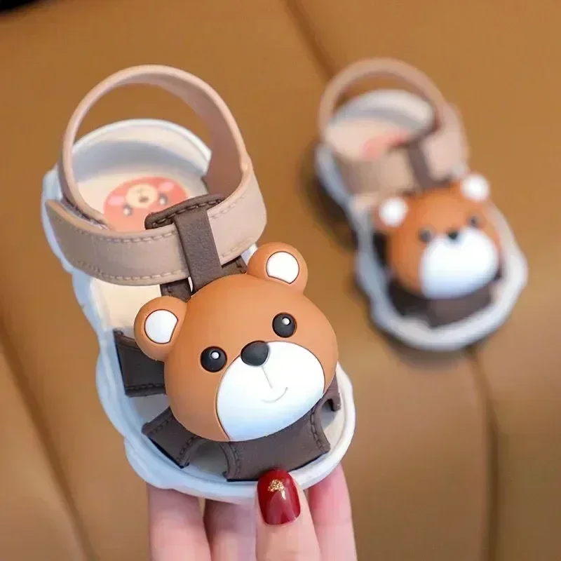 Cute cartoon infant girls sandals with magic straps for indoor and outdoor use toddler girl shoes boys shoes