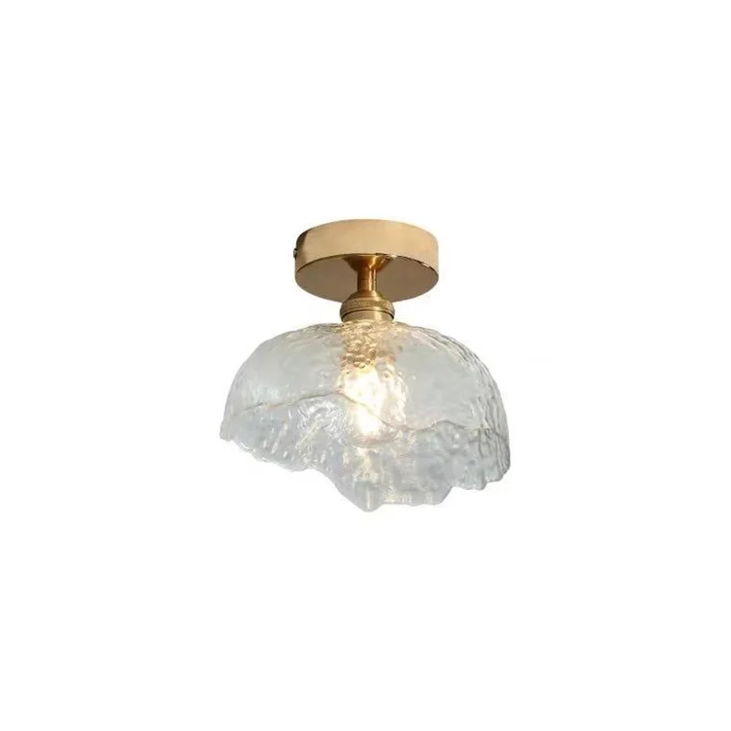 Nordic & Japanese Glass Ceiling Light, Simple Entryway Lamp for Corridor, Balcony, Cloakroom & Bedroom view 5