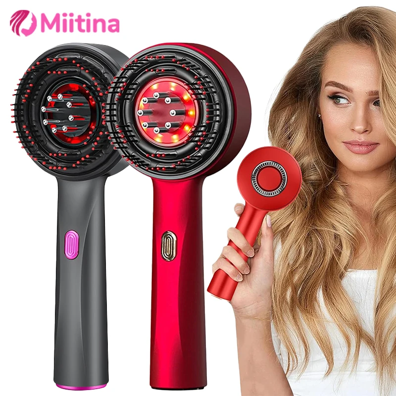 

Electric Red Light Massage Comb Vibration Therapy Hair Growth Massage Scalp Brush Anti Hair Loss Liquid Oil Applicator Anti Loss
