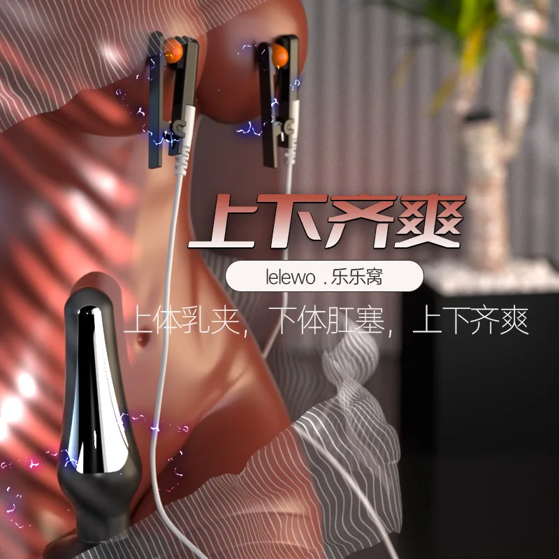 ショックニップルクランプと膣クランプssm罰小道具おもちゃツールアナルプラグダブル電極アナルペニスS