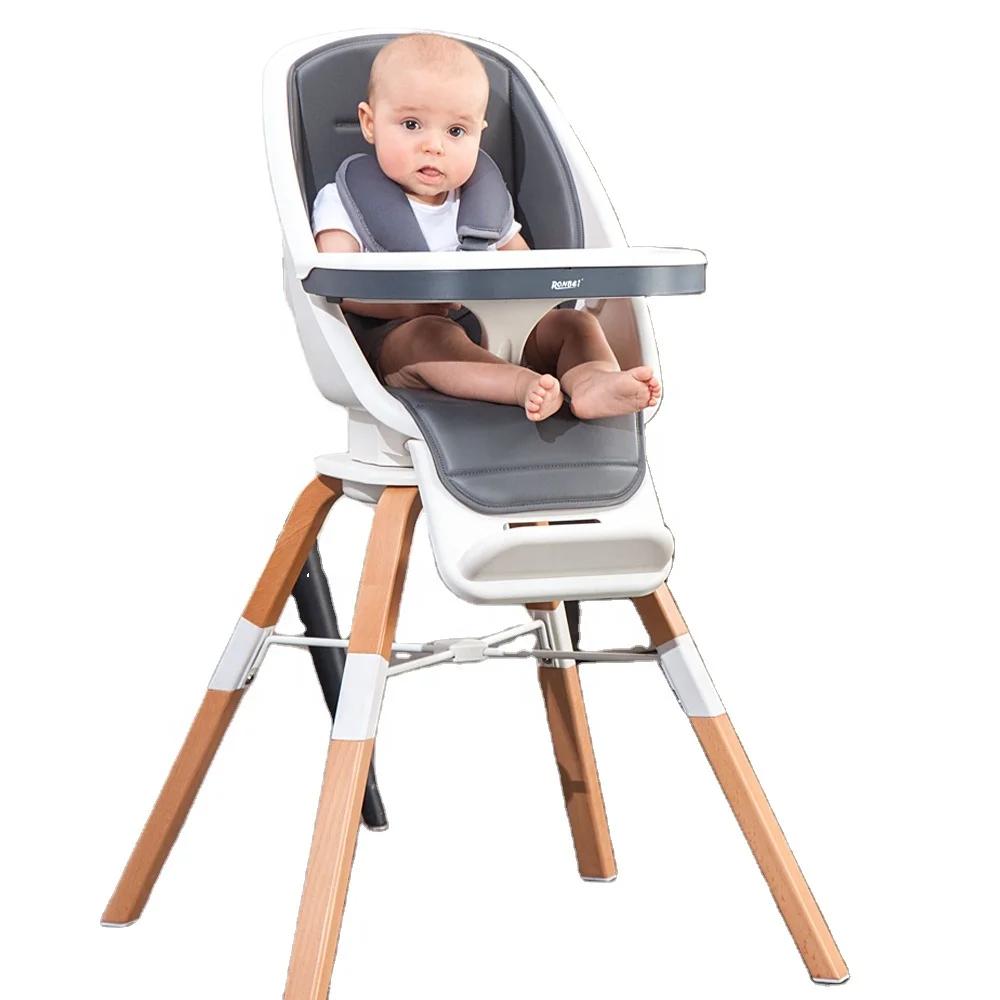 Superior Quality Beach Wood Multi-function Rotate 360 Degrees Baby Chairs