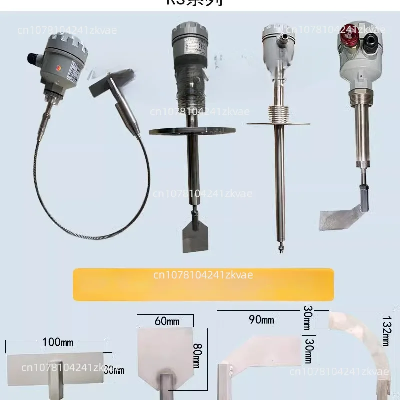 Extended rod object detector and industrial limit sensor, rotary level switch, threaded installation