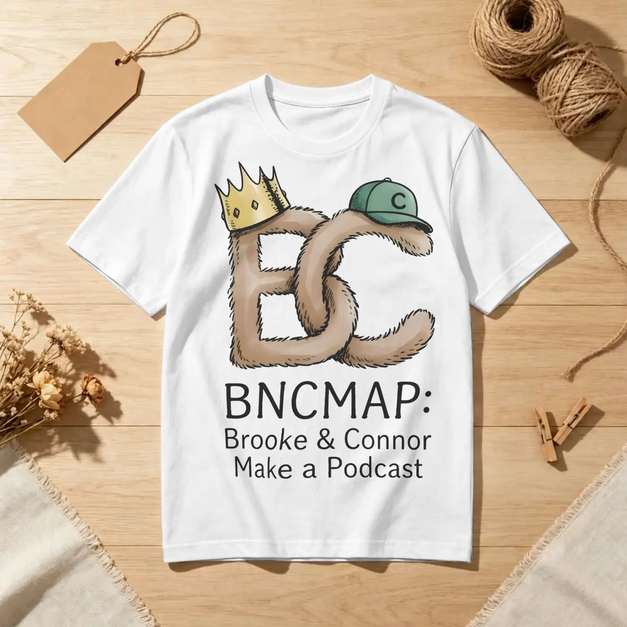 Bncmap Brooke & Connor make a podcast T Shirt for Men Women Cotton Cool T-Shirts Crew Neck  Tee Shirt Short Sleeve Clothes 6XL
