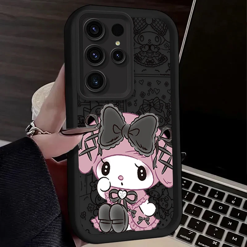 Lovely Sanrio Melody Case for Samsung Galaxy S25 S24 S23 Ultra S22 S21 Plus FE 5G A54 A34 A14 A73 A53 A33 5G Soft Silicone Cover - náhled 6