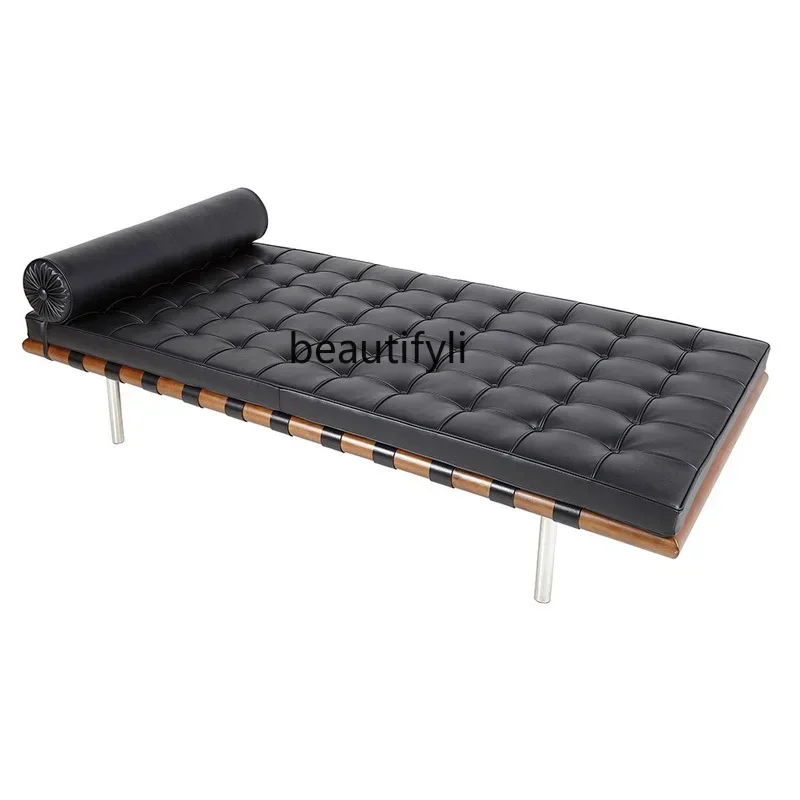 

Nordic sofa bed office home leather single lunch break recliner living room