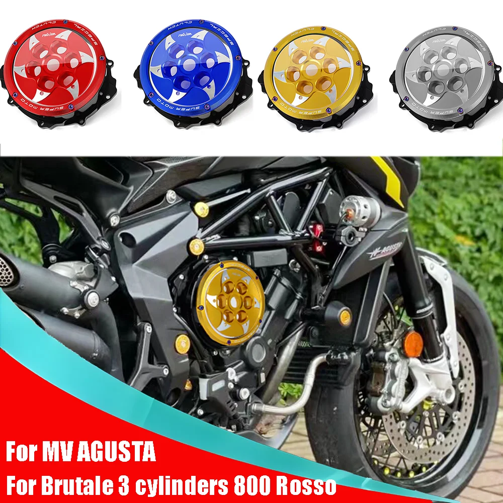 Clear Clutch Cover Spring Retainer For MV AGUSTA Brutale 3 cylinders Rosso Dragster Stradale 800 800RR 800RC Turismo Veloce800