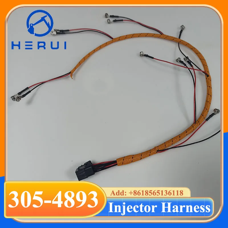 C6.4 Injector Wire Harness 305-4893 3054893 Excavator Injector Wiring Harness for E320D Parts