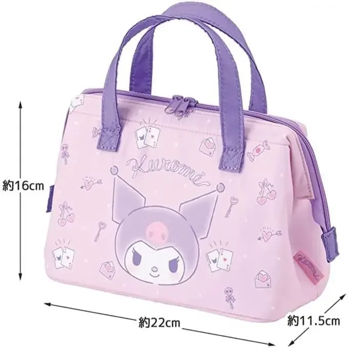 Sanrio Kuromi Cartoon torba izolacyjna wielofunkcyjna torba izolacyjna i chroniąca przed zimnem torba na drugie śniadanie Bento pudełko na drugie