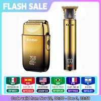 Kemei Hair Trimmer Electric Razor Foil Shavers Professional Beard Trimmer for Men Grooming Kit Barber Clippers Haircut Machine