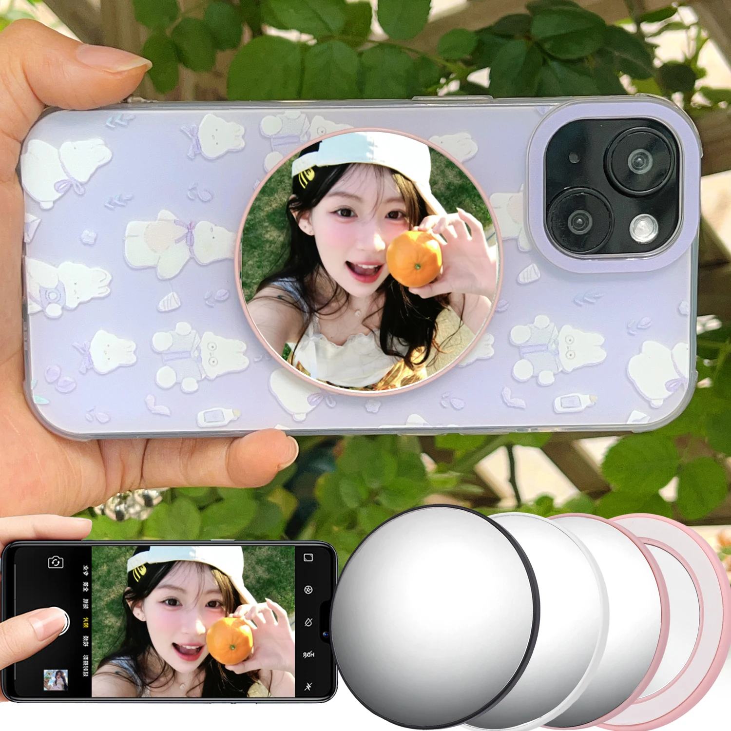 

Магнитное зеркало для селфи для задней камеры, телефона, справочника, зеркала для макияжа, артефакт для селфи для iPhone, Samsung, Xiaomi, Huawei, универсальное