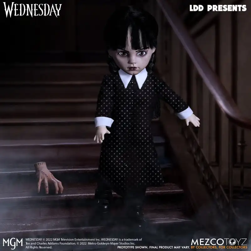 

In Stock Genuine Mezco Live Dead Doll Ldd Wednesday Adams Family 10 Inch Mobile Doll Collection Toy Horror Gift
