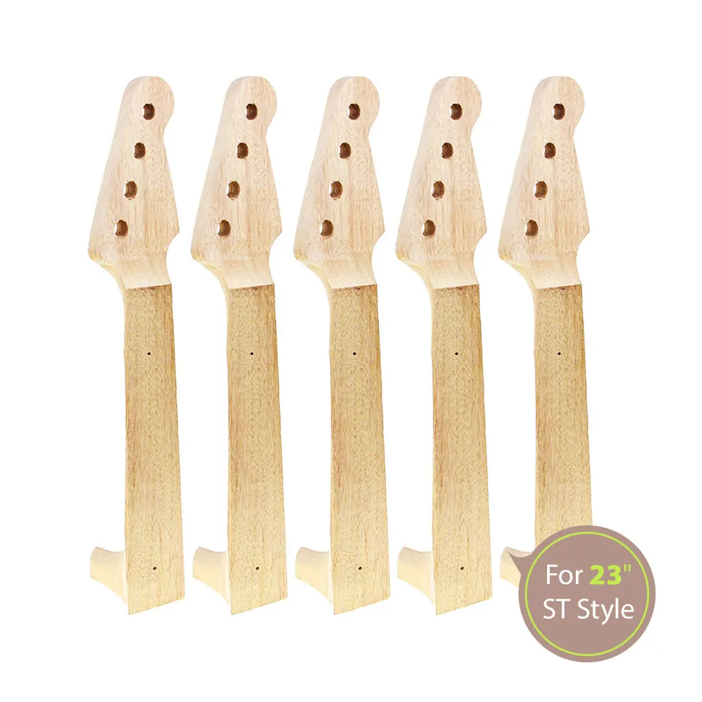 

5PCS 23 Inches Ukulele Neck For Concert Ukuleles DIY Parts ST Style Head 380mm Scale Length