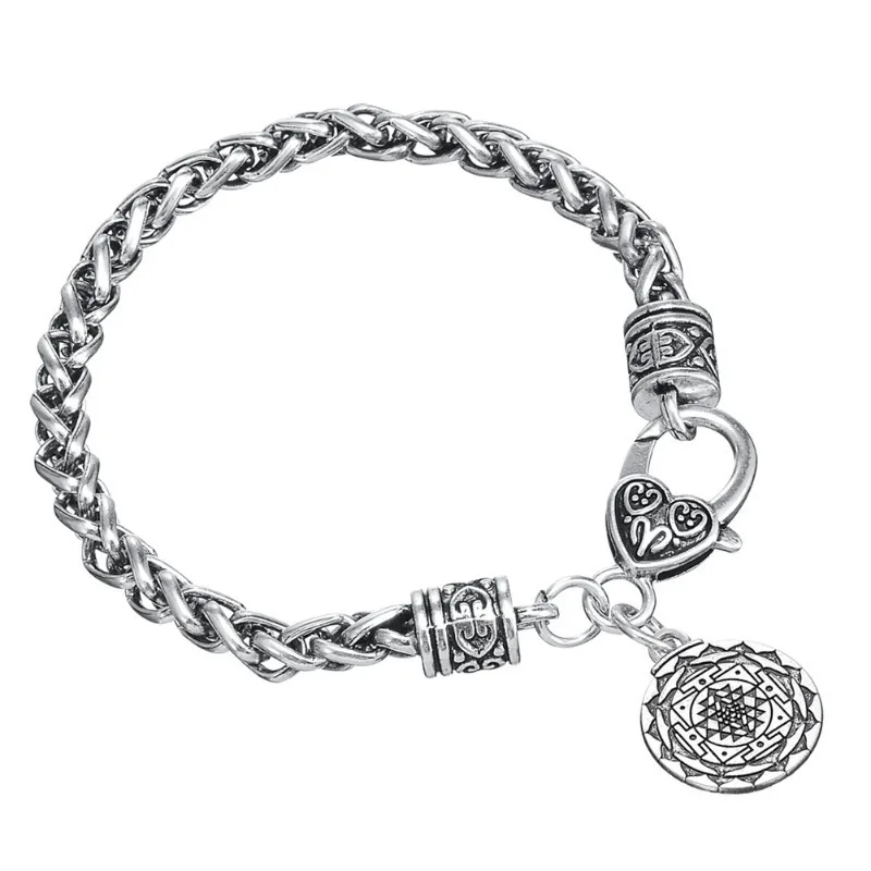 Skyrim Vintage Tetragrammaton Pentacle Pentagram Pendant Bracelets Wiccan Talisman Amulet Seal of Solomon Jewelry Gift For Men