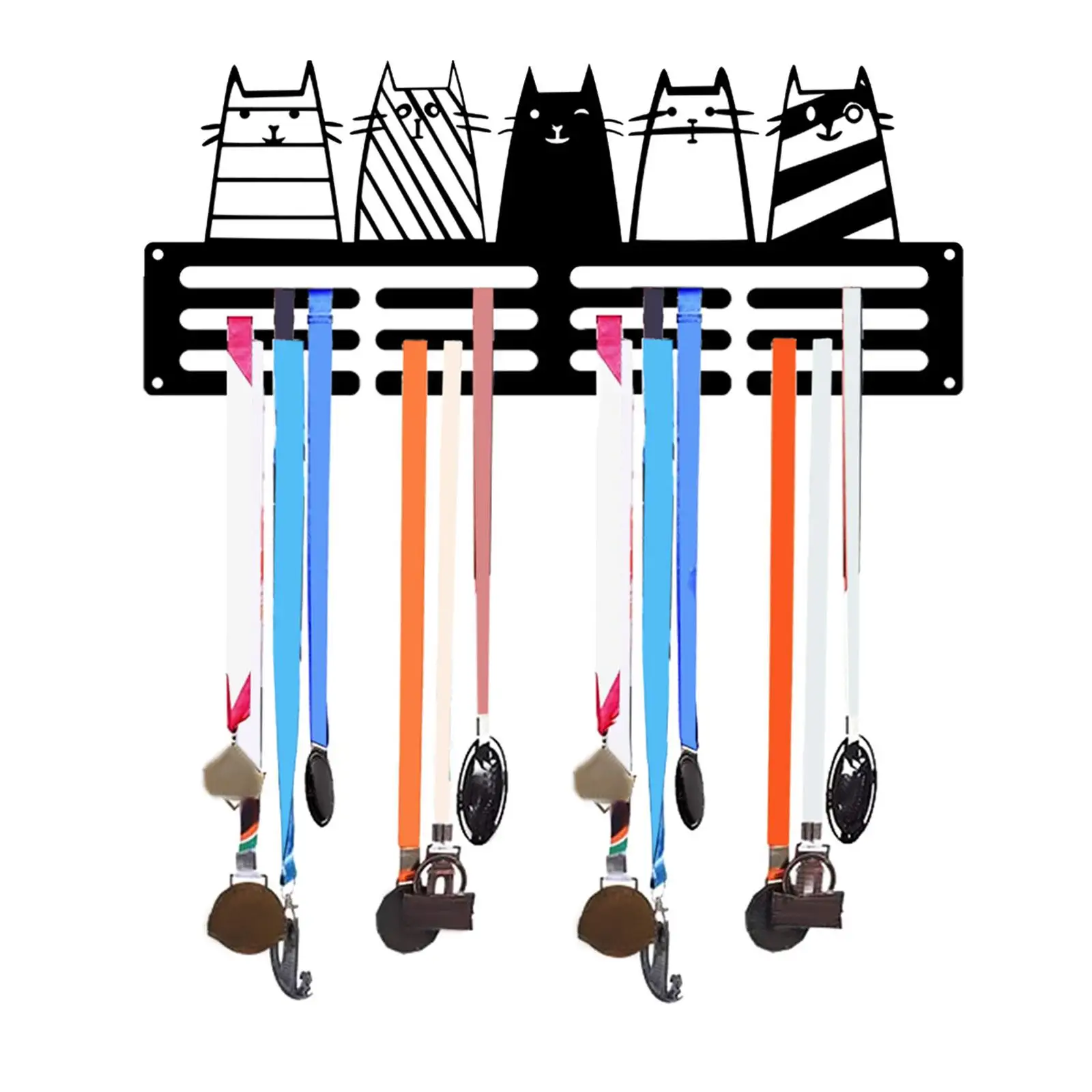 Sports Medal Hanger Display Wall Mount Rack Frame Shelf Iron Holder for Race Awards Football Soccer Gymnastics
