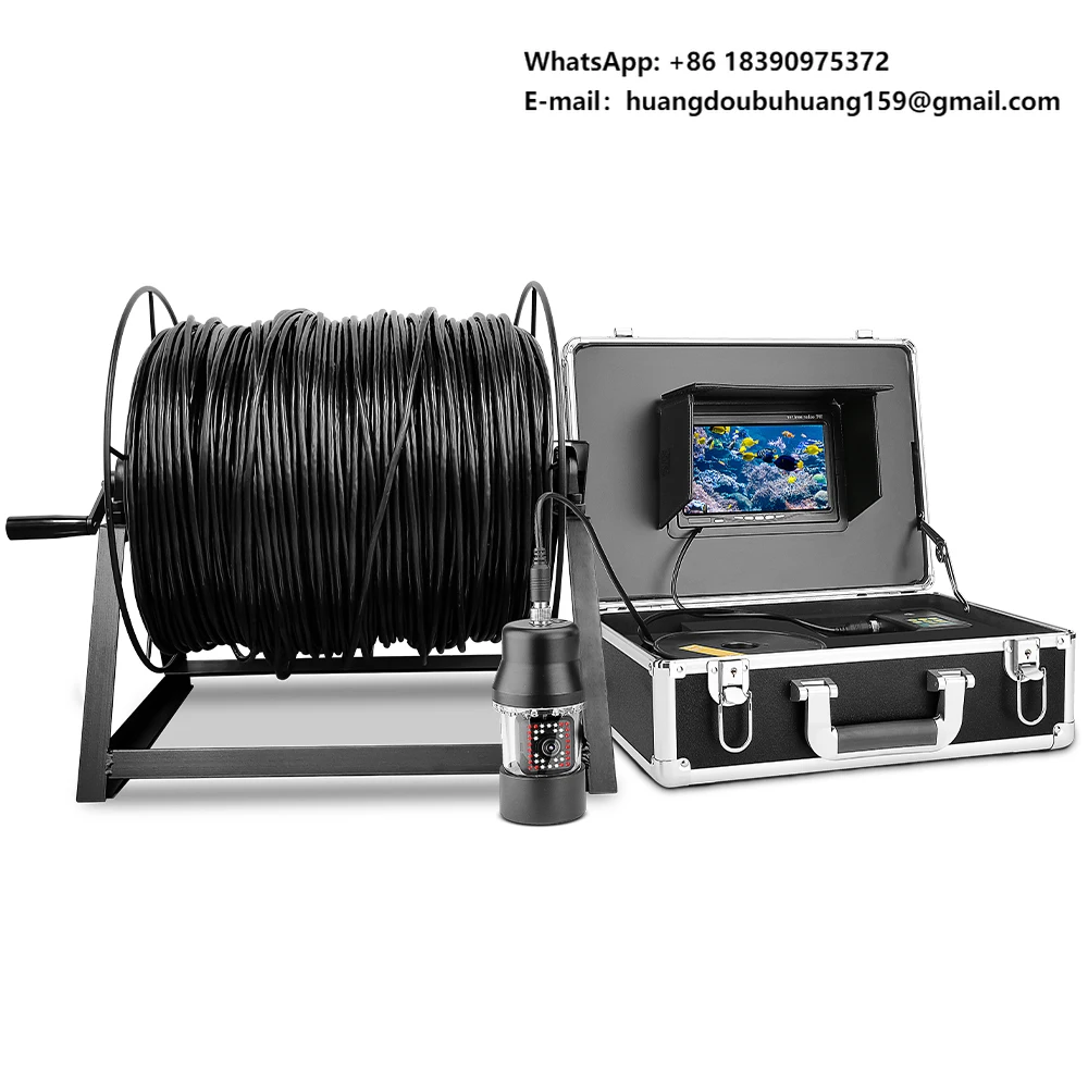 

9-дюймовый видеоэкран, система подводного обзора с поворотом на 300 метров, инфракрасные и 18 белых светодиодов, с индикатором заряда батареи, для поиска рыбы