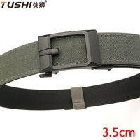 TUSHI Metal Automatic Buckle Hard Tactical Belt Double Layer Thickened Hanging Gun Belts For Men Outdoor Military Training Strap