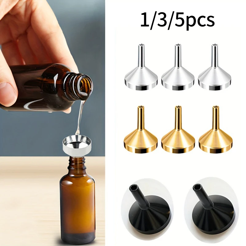 1/3/5 szt. Lejek do butelki perfum wielokrotnego napełniania, mini butelka podróżna do perfum wielokrotnego napełniania, dozownik perfum z napełnianiem od dołu