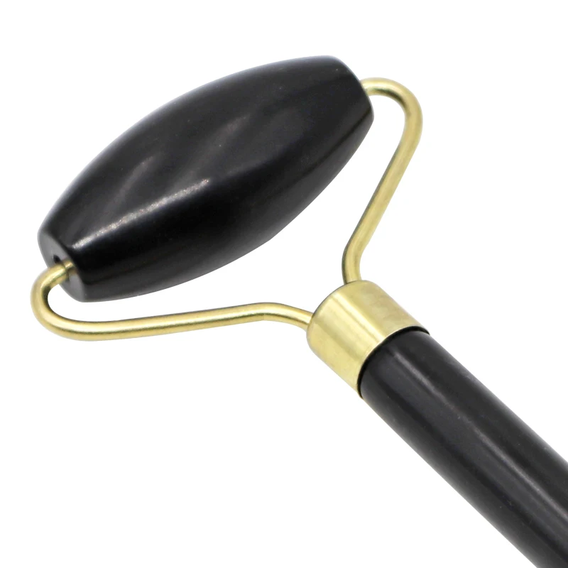 

1 шт. косметический ролик, черный массажный ролик с двумя головками, портативный и многоразовый, многофункциональный косметический инструмент.