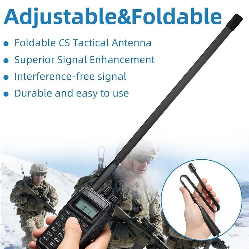 

BNVN-For Baofeng UV-5R UV-82 Compatible 2Pcs Radio Antenna Dual Band VHF UHF High Gain Design