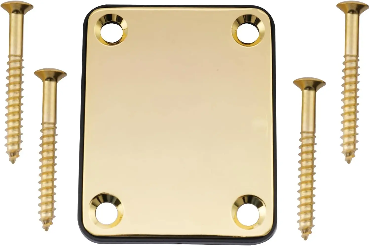 

Metal 4 Bolt Guitar Neck Plate with Screws for St TL Electric Guitar or Bass Replacement,Black