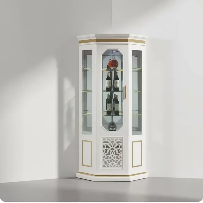 Modern Wooden Bar Cabinet Large Capacity Eco Friendly Beverage Storage Unit for Living Room Home Furniture