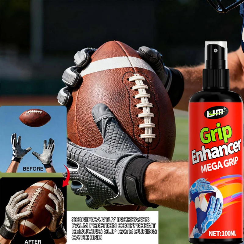 100Ml Pro Grade Football Glove Grip Enhancer, Mega Grip Tackifier For Rugby Receiver Gloves, Rainproof All Weather
