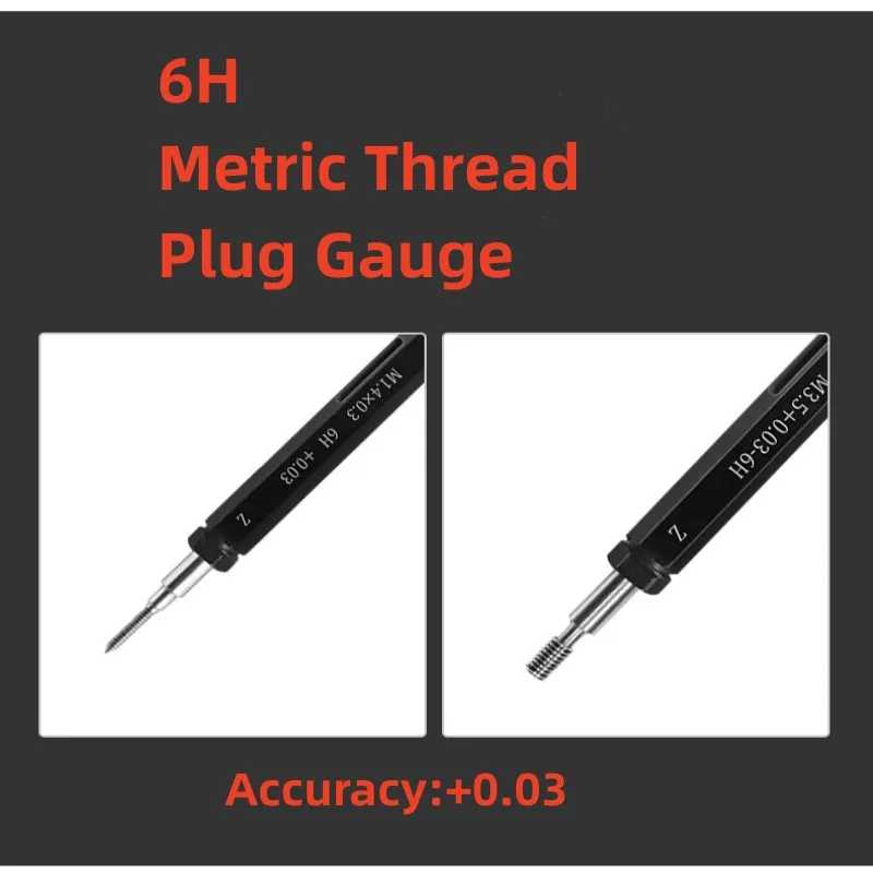 1pcs Steel Mer-cury Gage Metric Fine Thread Plug Gauge High Quality wholesale 6H M2M3M4M5M6M8 6H+0.03