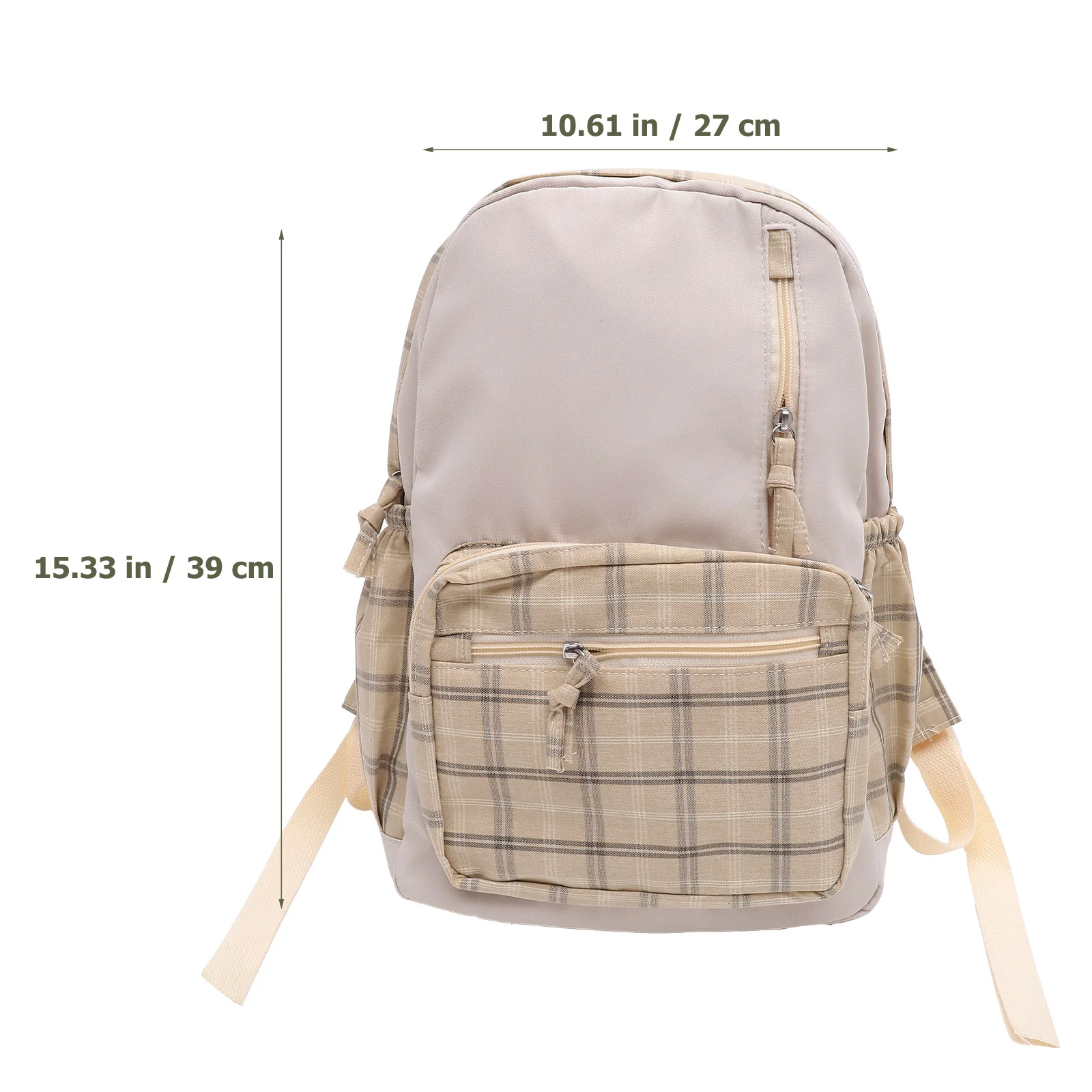 حقيبة ظهر جمالية لطيفة للمراهقين، تصميم منقوش بسعة كبيرة، حزام مريح، مادة كتان من القطن والبوليستر المتين