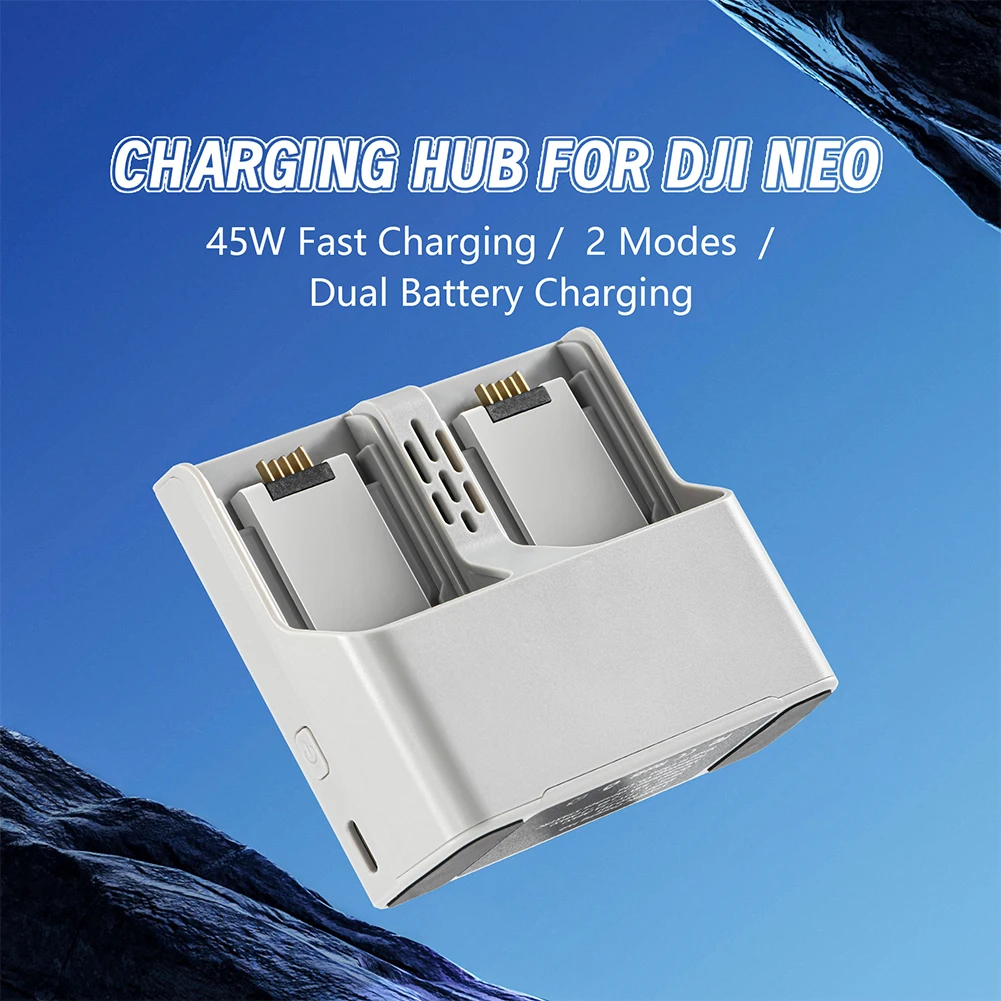 شاحن بطارية لـ DJI Neo Battery Charging Butler مع كابل شحن ثنائي الاتجاه محطة شحن ملحقات الطائرة بدون طيار