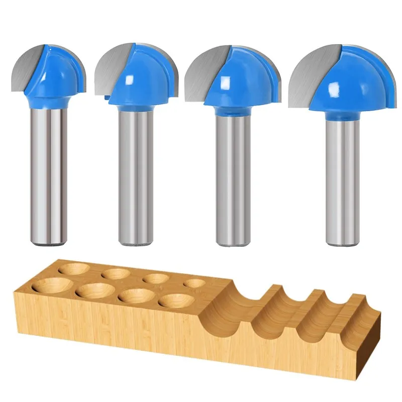 Xcan 1Pc 8Mm Schacht Hoek Rouding Router Bit 16/19/22/25Mm Ronde Router bit Hout Trimmen Cutter Radius Hout Frees