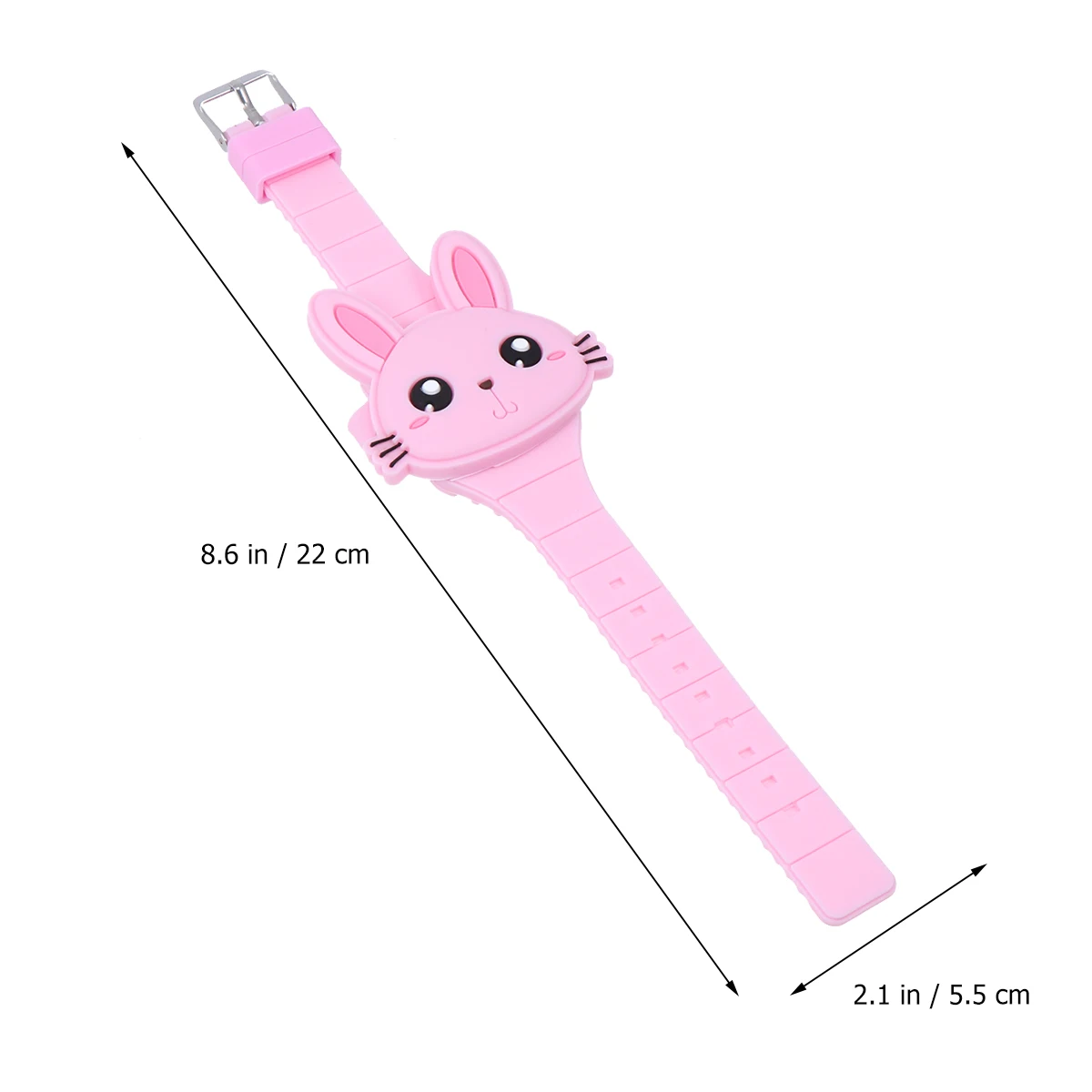 

Silicone Led Cartoon Rabbit Watch For s Durable Skin-Friendly Wristband Birthday Party Favor Light Pink Toddler Watches