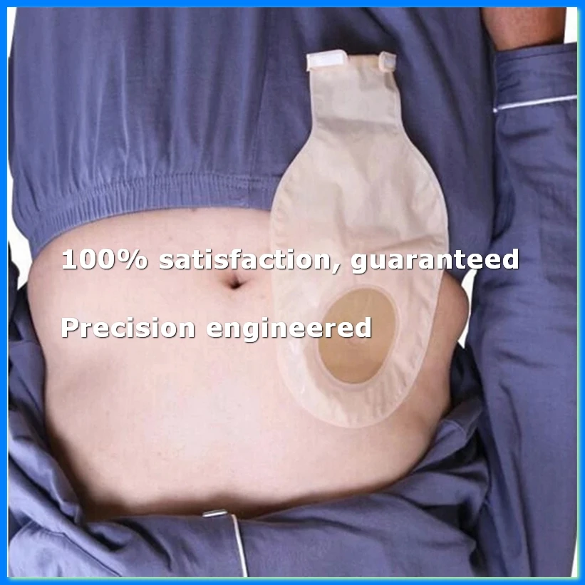 

50Pcs Ostomy Bags One Piece Drainable Pouches for Colostomy Ileostomy Stoma Care 20-60mm Drain Valve Colostomy Bags-A63M