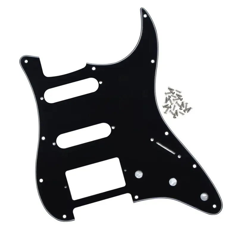 

Запасные части для гитарной панели (защитной пластины) American SSH Electric Guitar - 11-отверстная HSS панель для гитары, 3-слойная ПВХ, с винтами