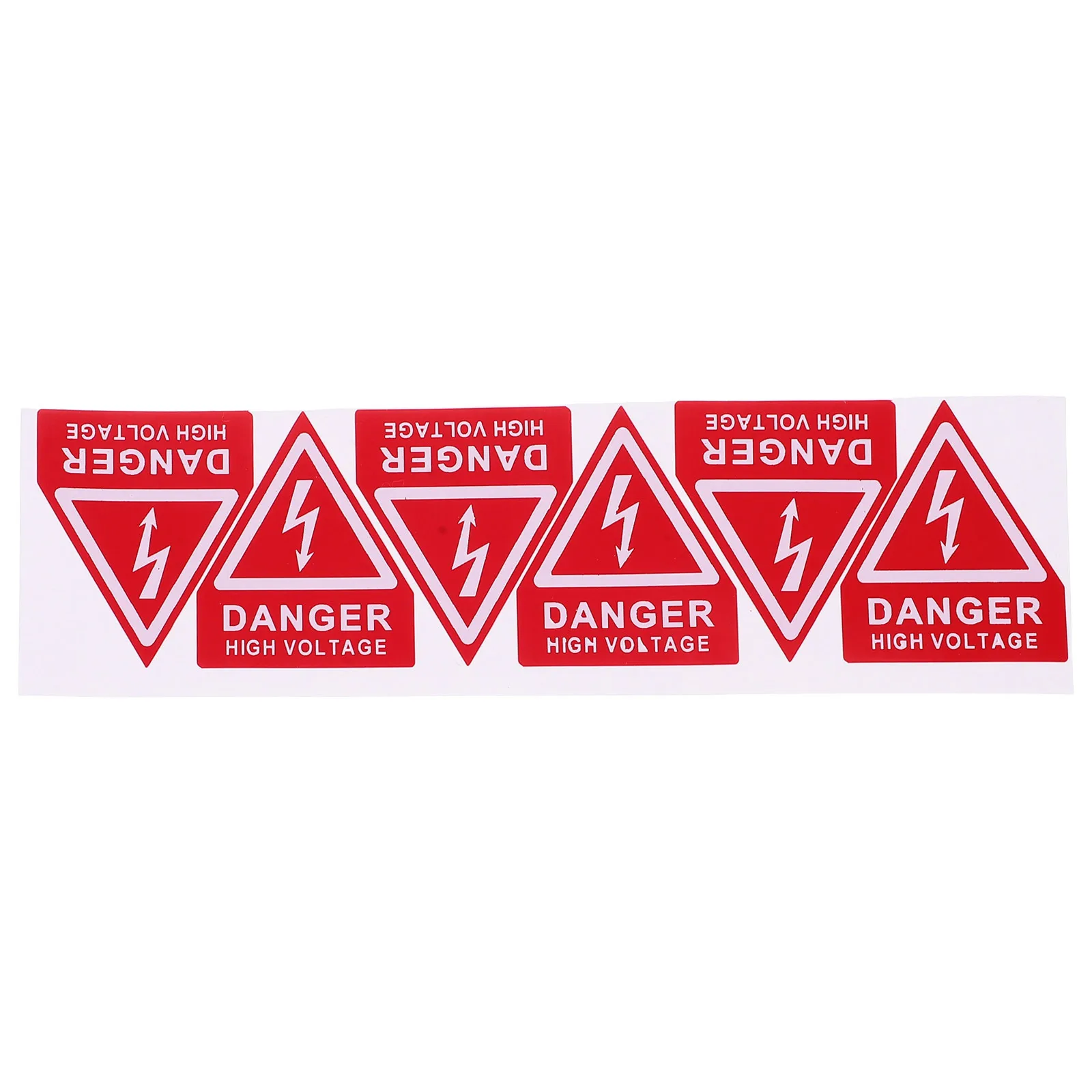 6Pcs Visible Danger Sign Adhesive Warning Label for Electrical Shocks High Voltage Safety Industrial Equipment Sticker