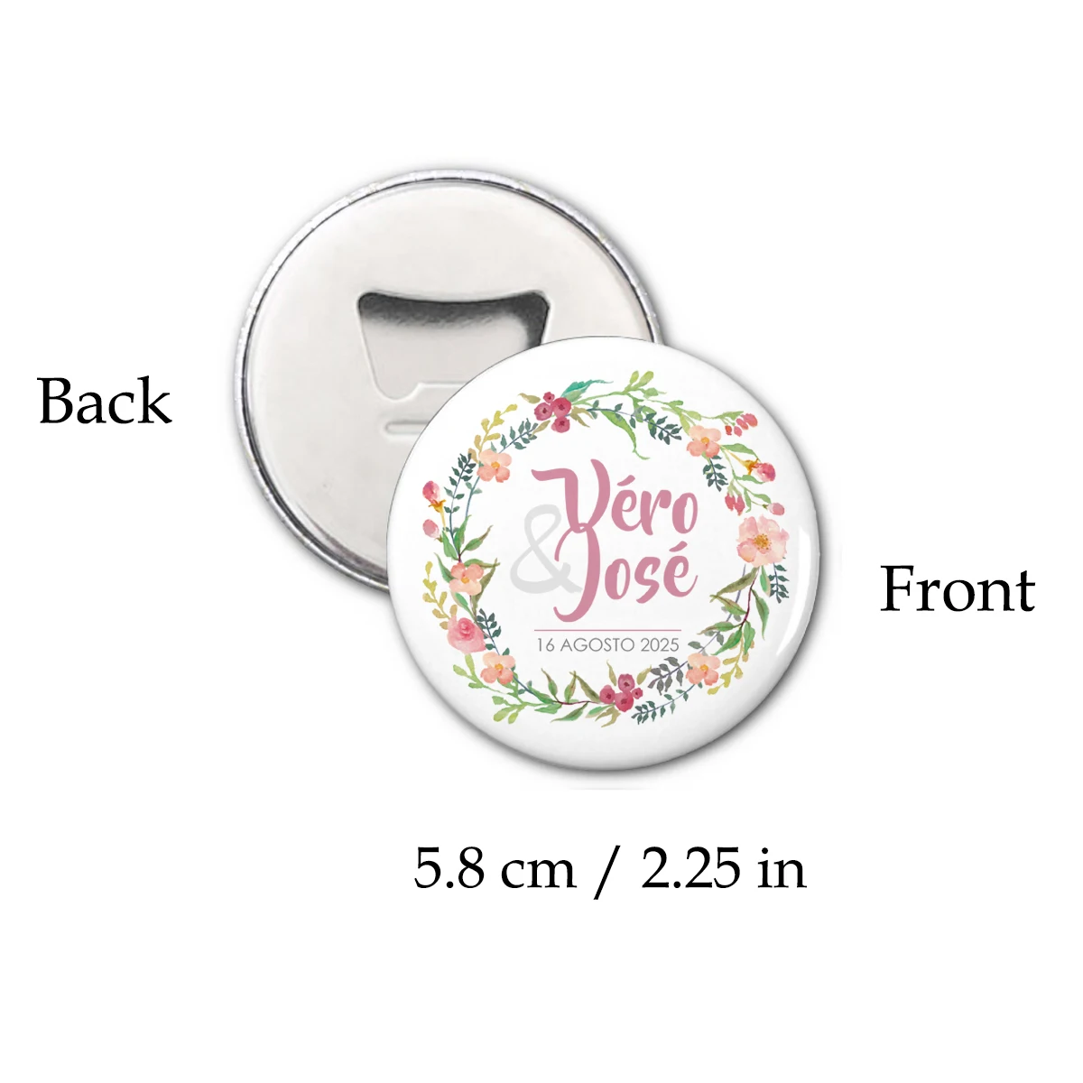 Customized Wedding Magnet Souvenirs Wedding Gifts for Guests Personalized Wedding Favors Metal Fridge Magnet Bottle Opener