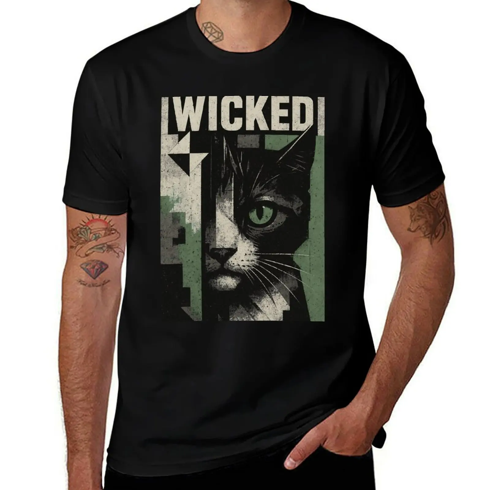 

Cat, design in pop art style T-Shirt Luxury man graphic t shirt vintage blue archive plus size men clothing