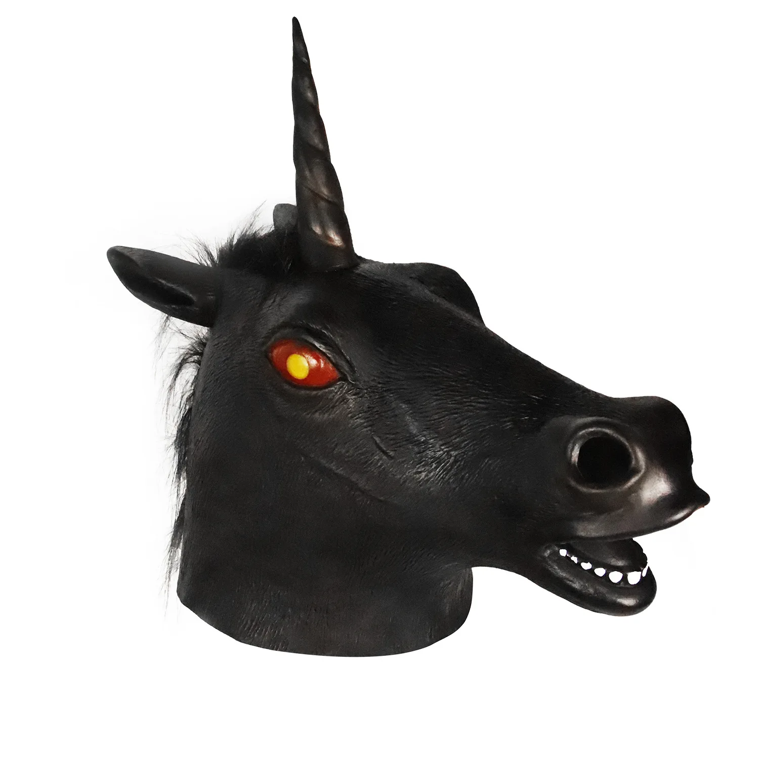 Einhorn-Kopfmaske für Erwachsene, Natürliche Latex-Einhorn-Kostümmaske für Halloween-Partys und Cosplay – Detail 8