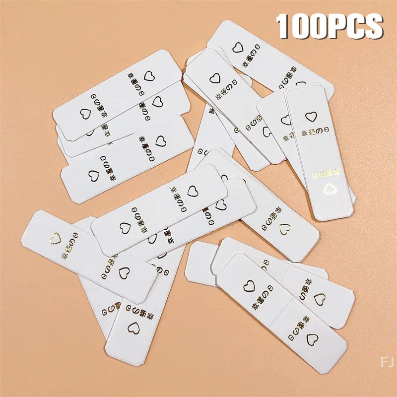 

[YU] 100 шт., белая крафт-бумага, ручная работа, сделай сам, ювелирные аксессуары, карты для веревки для волос, карты