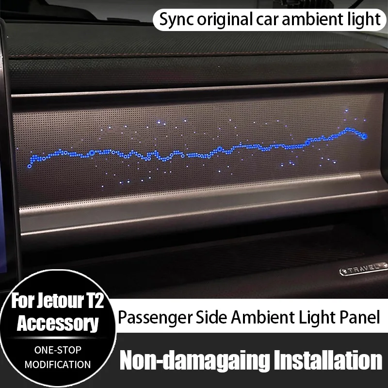 new Starry Sky Ambient Light Panel for Jetour Traveler T2, Front Passenger Interior LED Upgrade