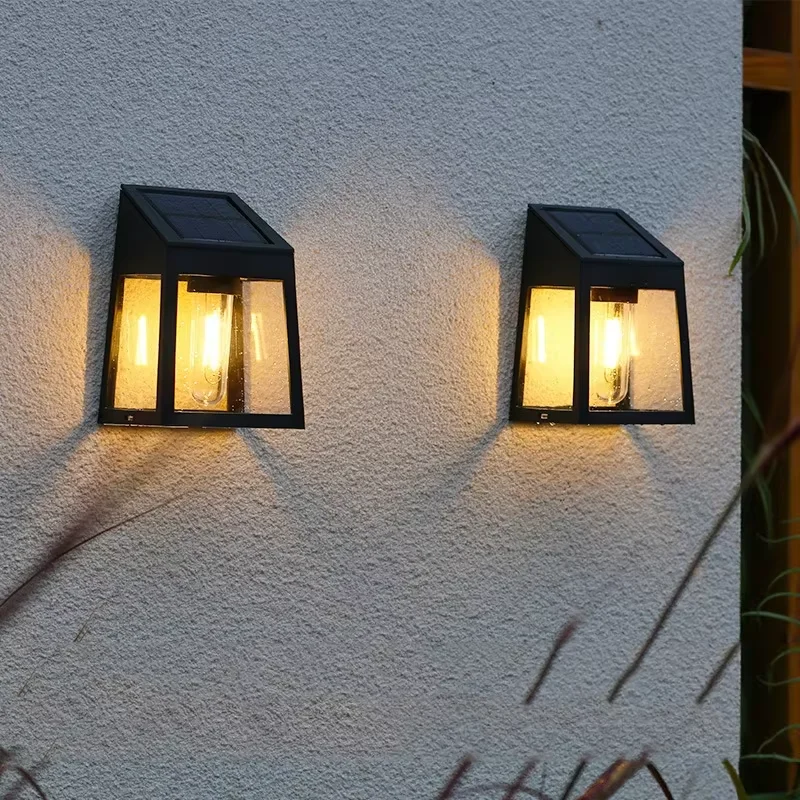 

Solar Wall Lights for Outdoor Decor Use Waterproof Tungsten Filament Wall Lights for Outdoor Decor and Fence Lighting