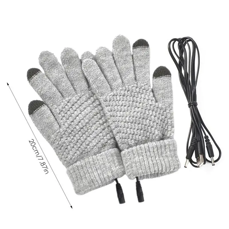 Heated Gloves Winter Thermal Warm Gloves With Built In Heating Sheet USB Powered Soft Durable Winter Work Gloves For Men Women