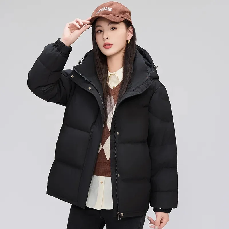 

New Winter Jacket Women Parkas Hooded Short Coats Female Parka Warm Thicken Jacket Korean Loose Cotton Padded Outwear