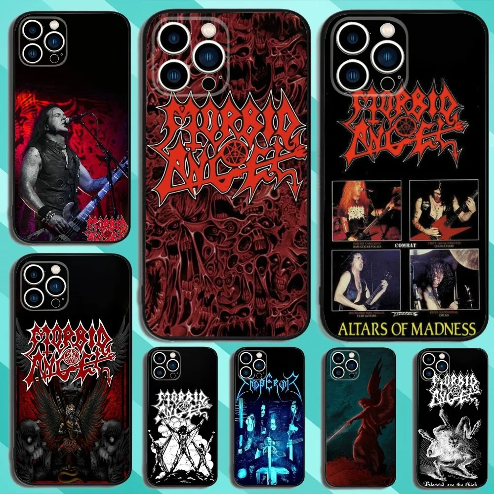 Morbid-Angel  Phone Case For iPhone 16,15,14,13,12,11,Plus,Pro Max,XS,X,XR,SE,Mini,8,7 Soft Silicone Black Cover