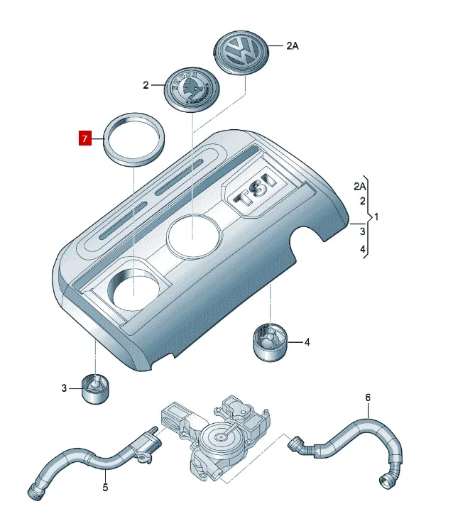 06J133287 06J103485 For VW Tiguan Passat Skoda Octavia Q3 A4L A5 A6 A8 A6L Q5 1.8 L 2.0L Engine Oil Filler Cap Ring Seal Washer